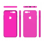 Тонкий чехол-накладка для iPhone 7 Plus /8 Plus с вырезом под яблоко Фуксия