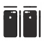 Тонкий чехол-накладка для iPhone 7 Plus /8 Plus с вырезом под яблоко Черный