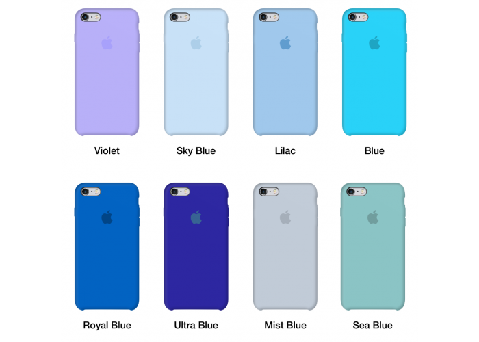 Силиконовый чехол Apple Silicon Case Sea Blue (бирюзовый) для iPhone 6/6s (копия)