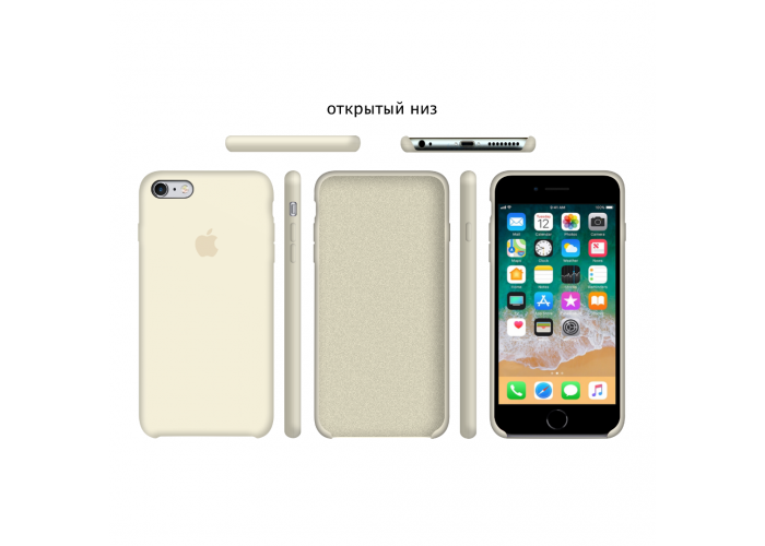 Силиконовый чехол Apple Silicon Case Antique White для iPhone 6/6s (копия)