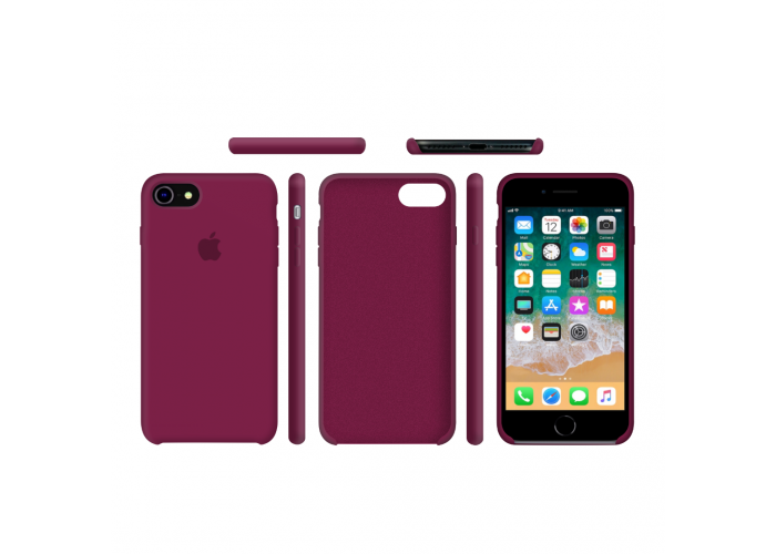 Силиконовый чехол Apple Silicone Case Rose Red для iPhone 7/8 (копия)
