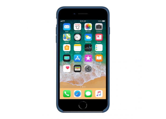 Силиконовый чехол Apple Silicone Case Denim Blue для iPhone 7/8 (копия)