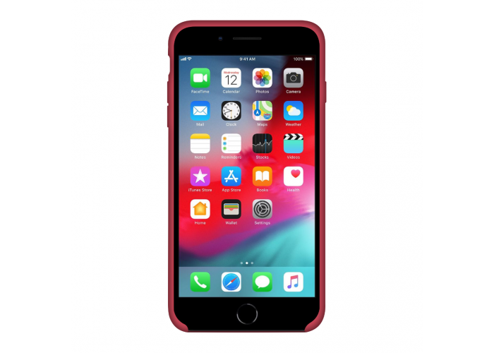 Силиконовый чехол Apple Silicone Case Red Raspberry для iPhone 7 plus/8 plus (Реплика)