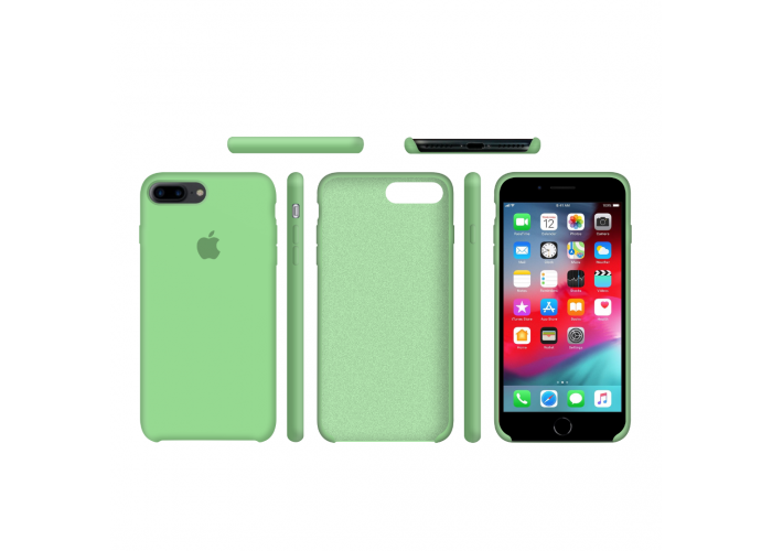 Силиконовый чехол Apple Silicone Case Green для iPhone 7 Plus / 8 Plus (копия)