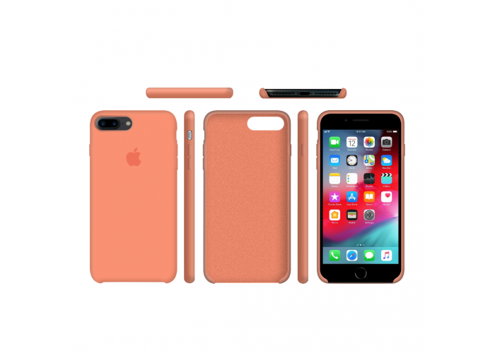 Силиконовый чехол Apple Silicone Case Peach для iPhone 7 plus/8 plus (Реплика)