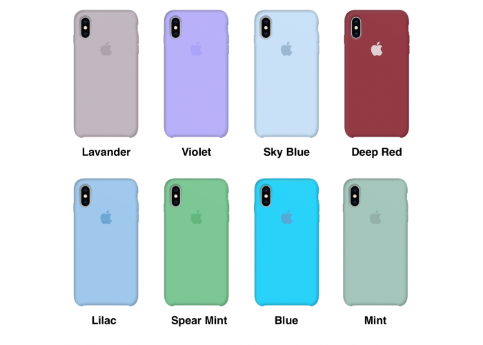 Силиконовый чехол Apple Silicone Case Mist Blue для iPhone X /10/Xs (копия)