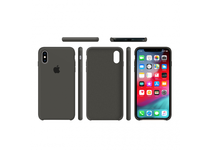 Силиконовый чехол Apple Silicone Case Dark Olive для iPhone X /10 Xs/10s  (копия)