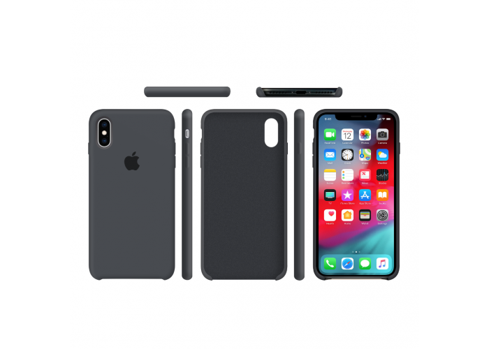 Силиконовый чехол Apple Silicone Case Charcoal Grey для iPhone X /10 Xs/10s (копия)