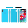 Силиконовый чехол Apple Silicone Case Blue для iPhone X /10/Xs (копия)