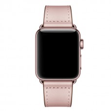 Кожаный ремешок для Apple Watch 42/44mm Rivet Clasp Pink