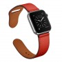 Кожаный ремешок для Apple Watch 42/44mm Rivet Clasp Red
