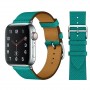 Кожаный ремешок Apple watch 42/44mm Hermès New Leather Green (копия)