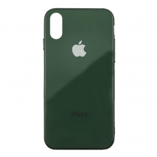 Чехол для iPhone X/Xs Glass Logo Case Green