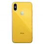 Чехол для iPhone X/Xs Glass Logo Case Yellow (Желтый)