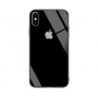 Чехол для iPhone X/Xs Glass Full Color Logo Case Black (Черный)