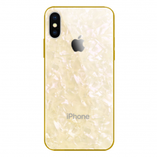 Чехол для iPhone X/Xs Marble Case Gold (Золотистый)