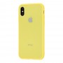 Чехол для iPhone X/Xs Glass Pastel Color Logo Yellow