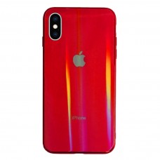 Чехол для iPhone X/Xs Glass Polaris Logo Red