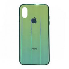 Чехол для iPhone X/Xs Glass Shine Green