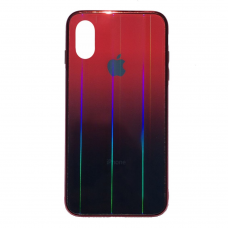 Чехол для iPhone X/Xs Glass Shine Red