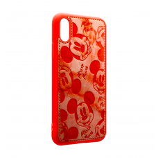Чехол iPhone X/XS Mickey Mouse Leather Red