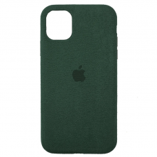 Стильный чехол Alcantara Full Cover Green для iPhone 11