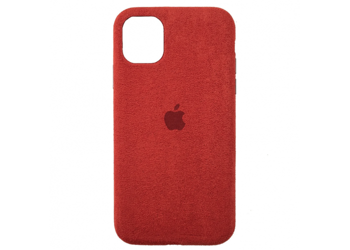 Стильный чехол Alcantara Full Cover Orange для iPhone 11