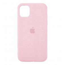 Стильный чехол Alcantara Full Cover Pink для iPhone 11