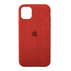Стильный чехол Alcantara Full Cover Red для iPhone 11