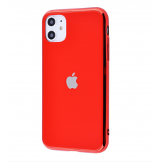 Чехол для iPhone 11 Glass Logo Case Red (Красный)
