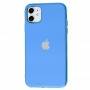 Чехол для iPhone 11 Silicone Logo Case Blue (Голубой)