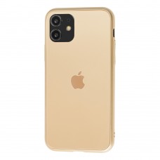 Чехол для iPhone 11 Silicone Logo Case Matte Gold (Золотистый)