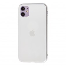 Чехол для iPhone 11 Silicone Logo Case Matte Silver (Серебристый)
