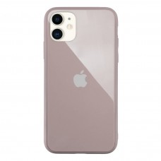 Чехол для iPhone 11 Glass Pastel Color Logo Pink Sand