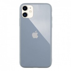 Чехол для iPhone 11 Glass Pastel Color Logo Mist Blue