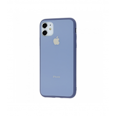 Чехол для iPhone 11 Glass Pastel Color Logo Lavander Gray