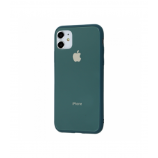 Чехол для iPhone 11 Glass Pastel Color Logo Pine Green
