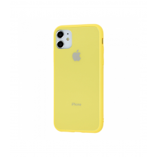 Чехол для iPhone 11 Glass Pastel Color Logo Yellow