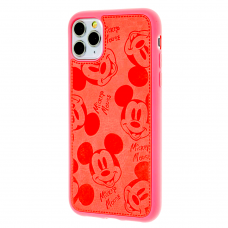 Чехол iPhone 11 Mickey Mouse Leather Red
