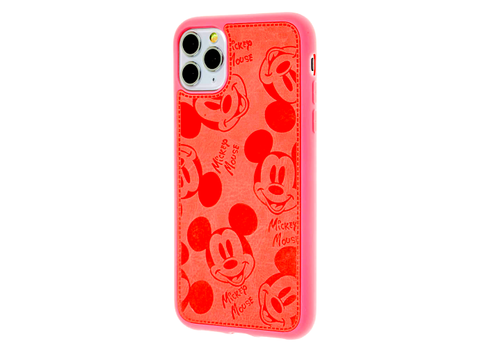 Чехол iPhone 11 Mickey Mouse Leather Red