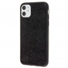 Чехол iPhone 11 Mickey Mouse Leather Black