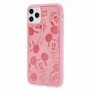 Чехол iPhone 11 Mickey Mouse Leather Pink