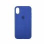 Стильный чехол Alcantara Full Cover для Blue для iPhone Xr