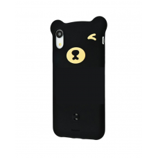 Черный силиконовый чехол Baseus Bear Case для iPhone Xr