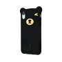 Черный силиконовый чехол Baseus Bear Case для iPhone Xr