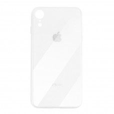Чехол для iPhone Xr Glass Logo Case White ( Белый )