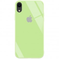Чехол для iPhone Xr Glass Full Color Logo Case Green (Зеленый)