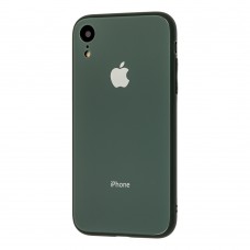 Чехол для iPhone Xr Glass Pastel Color Logo Forest Green