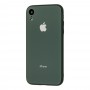 Чехол для iPhone Xr Glass Pastel Color Logo Forest Green