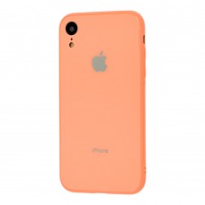 Чехол для iPhone Xr Glass Pastel Color Logo Peach